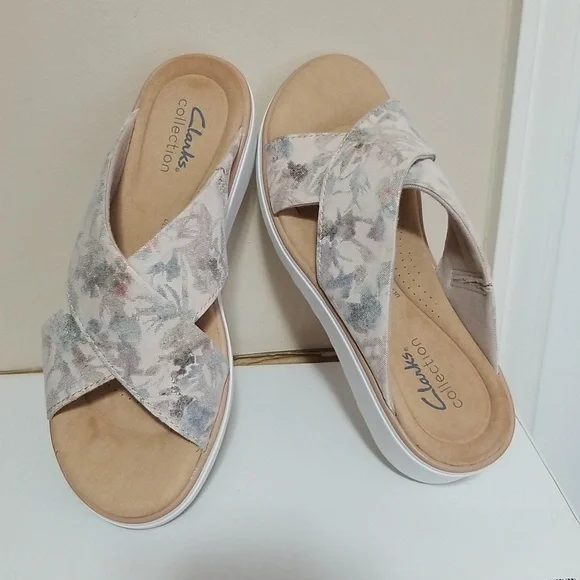 Clark Jillian Gem Slide Sandals sz 6.5 - Picture 1 of 5